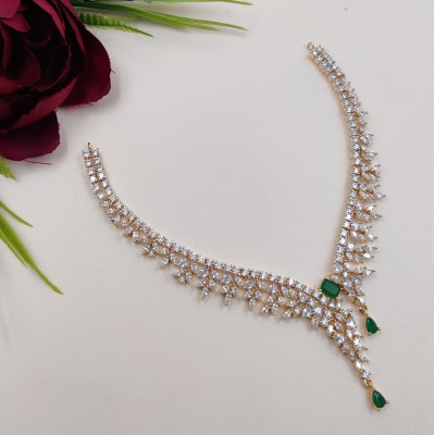 Dazzling Elegance American Diamond Necklace Set 